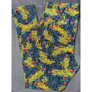 LuLaRoe Women's TC Leggings Yellow Floral Print~B1